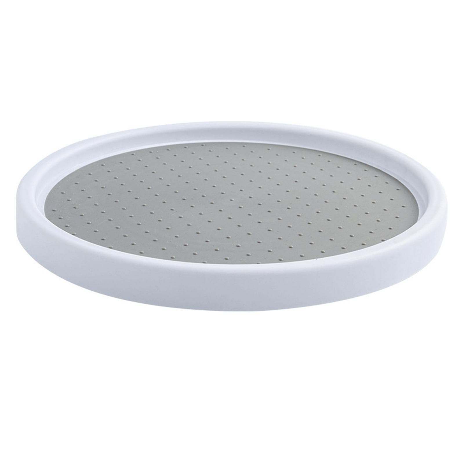 Rotating Kitchen Spice Organizer Multifunctional Strong Load Bearing Capacity White Gray Round