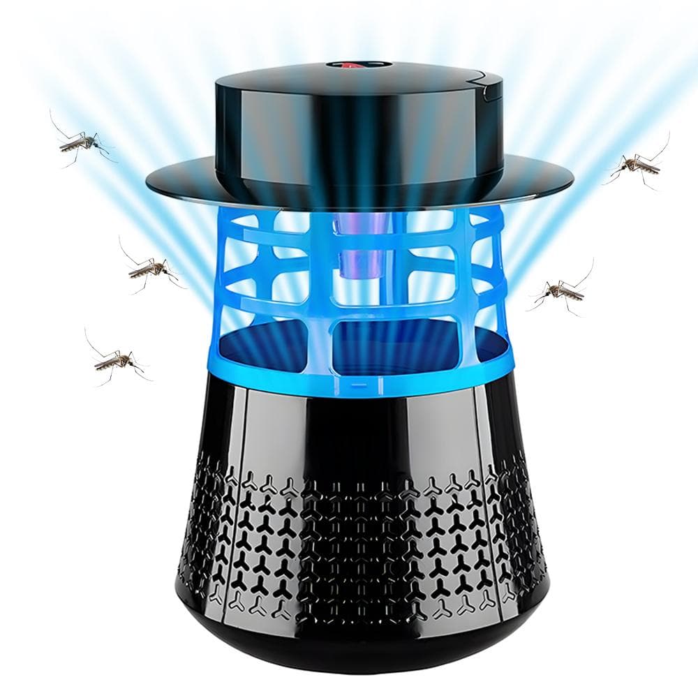 Bug Zapper Outdoor Electric Mosquito Zapper with 7 LED Purple Light Mosquito Killer Fly Zapper black