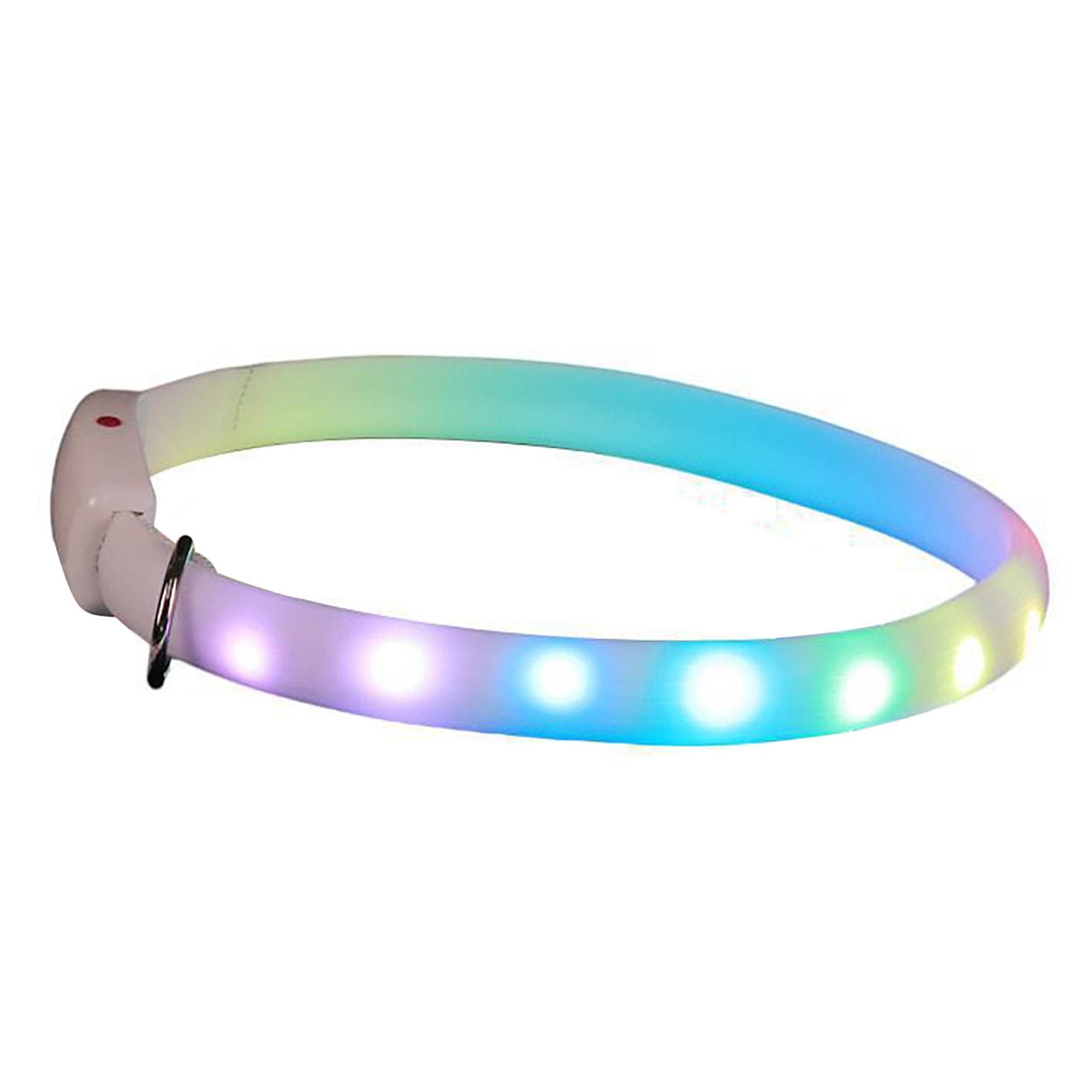 LED Dog Collar Adjustable USB Rechargeable Enhanced Safety Glow in The Dark Pet Collar for Large