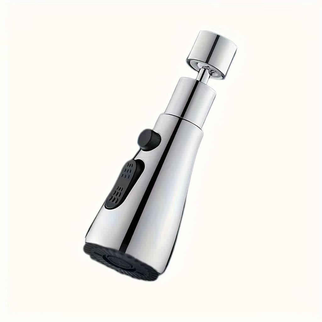 1pc Faucet Extender 360 Rotation Sprayer Kitchen Taps Anti-Splash Tap Booster Shower And Water Saving Faucet Three Modes silver
