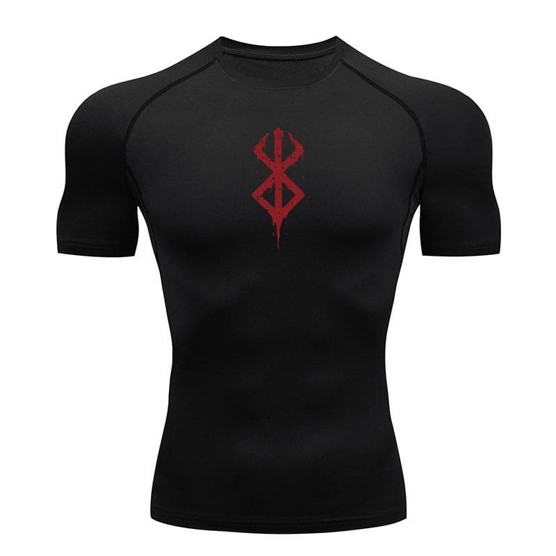 Anime Berserk Guts Men's Compression Shirt Fitness Sport Running Tight Gym TShirts Tops Tee Summer 2XL