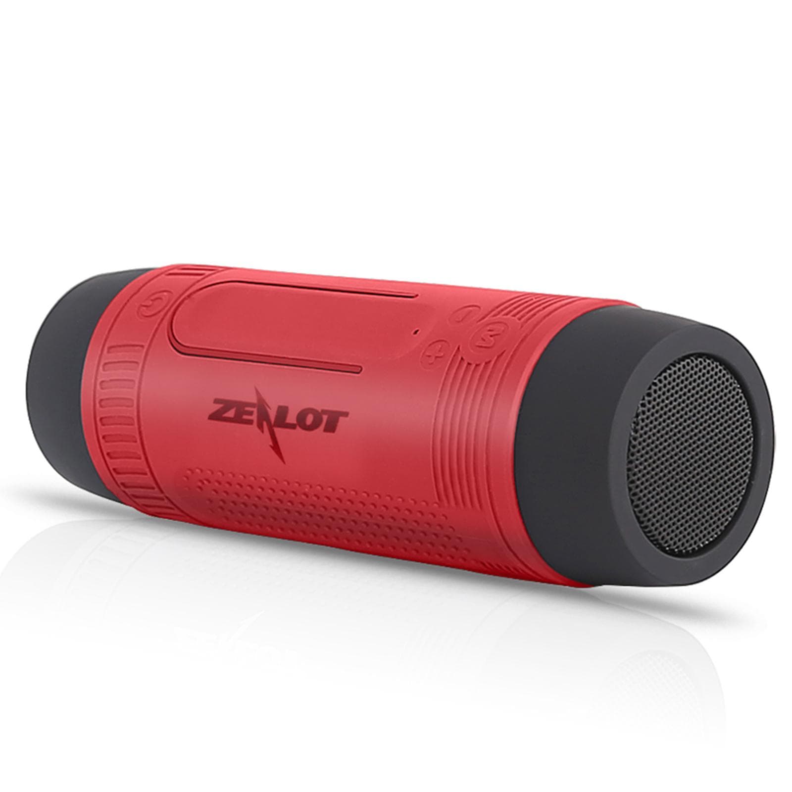 ZEALOT S1 Outdoor BT Speakers Portable Sound Box IPX5 Waterproof LED Flashlight SOS with Microphone red
