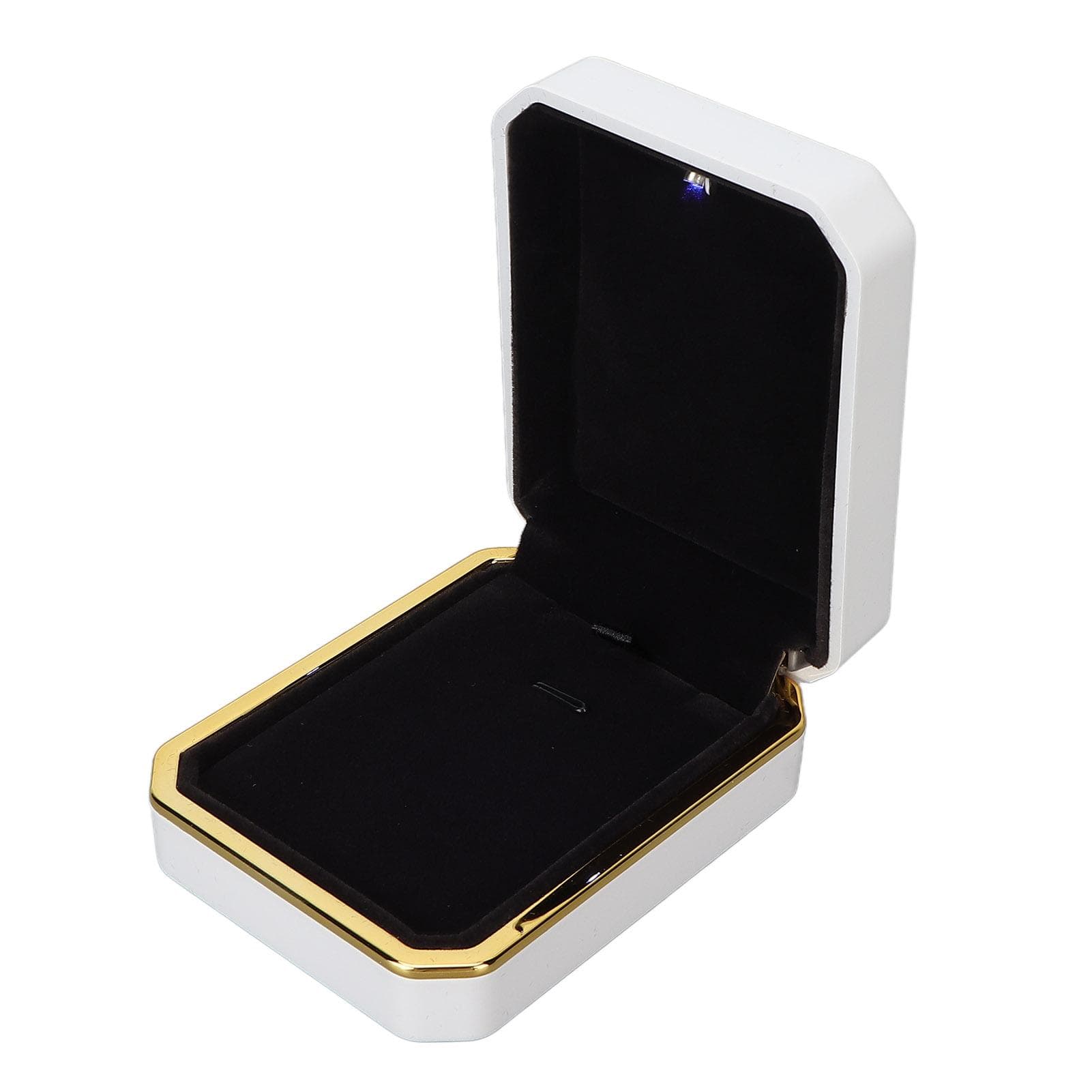 Pendant Box Unique Elegant Easy to Clean Jewelry Storage Box with Light for Storage of Jewelry white