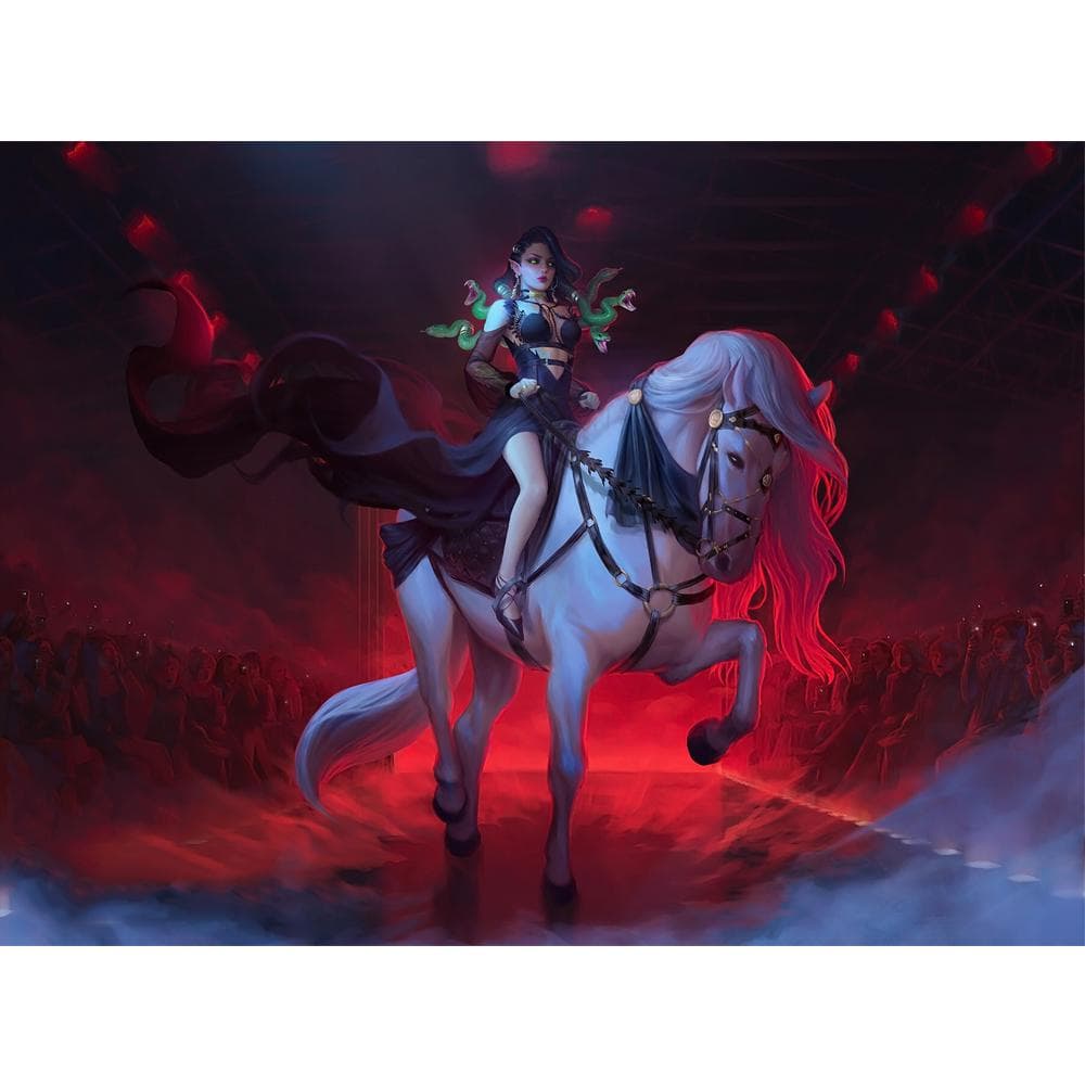 Square / Round Diamond Embroidered Female Soldier Riding on Horseback 5D DIY Diamond Cross Embroidered Diamond Mosaic Full Round (20X30CM)