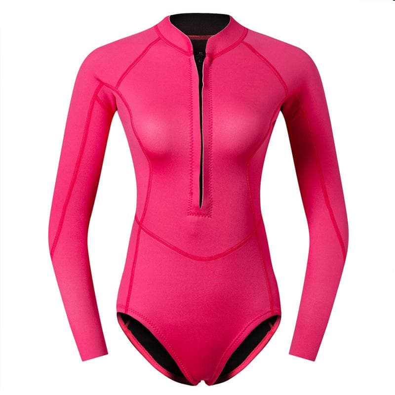 2Mm Wetsuit Women'S Wetsuit One-Piece Swimsuit Surfing Snorkeling Deep Diving Sun Protection Jellyfish Suit Bikini Outdoor XL
