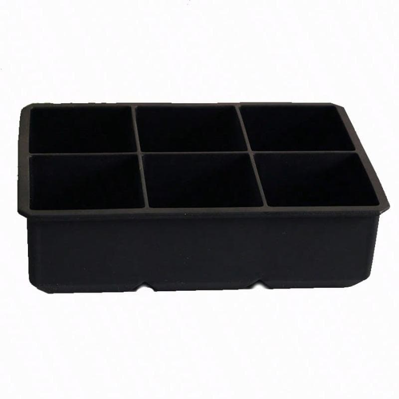 Large Silicone Tray, Flexible Square Ice Mold, Stackable Design Black - 1 Piece multicolour