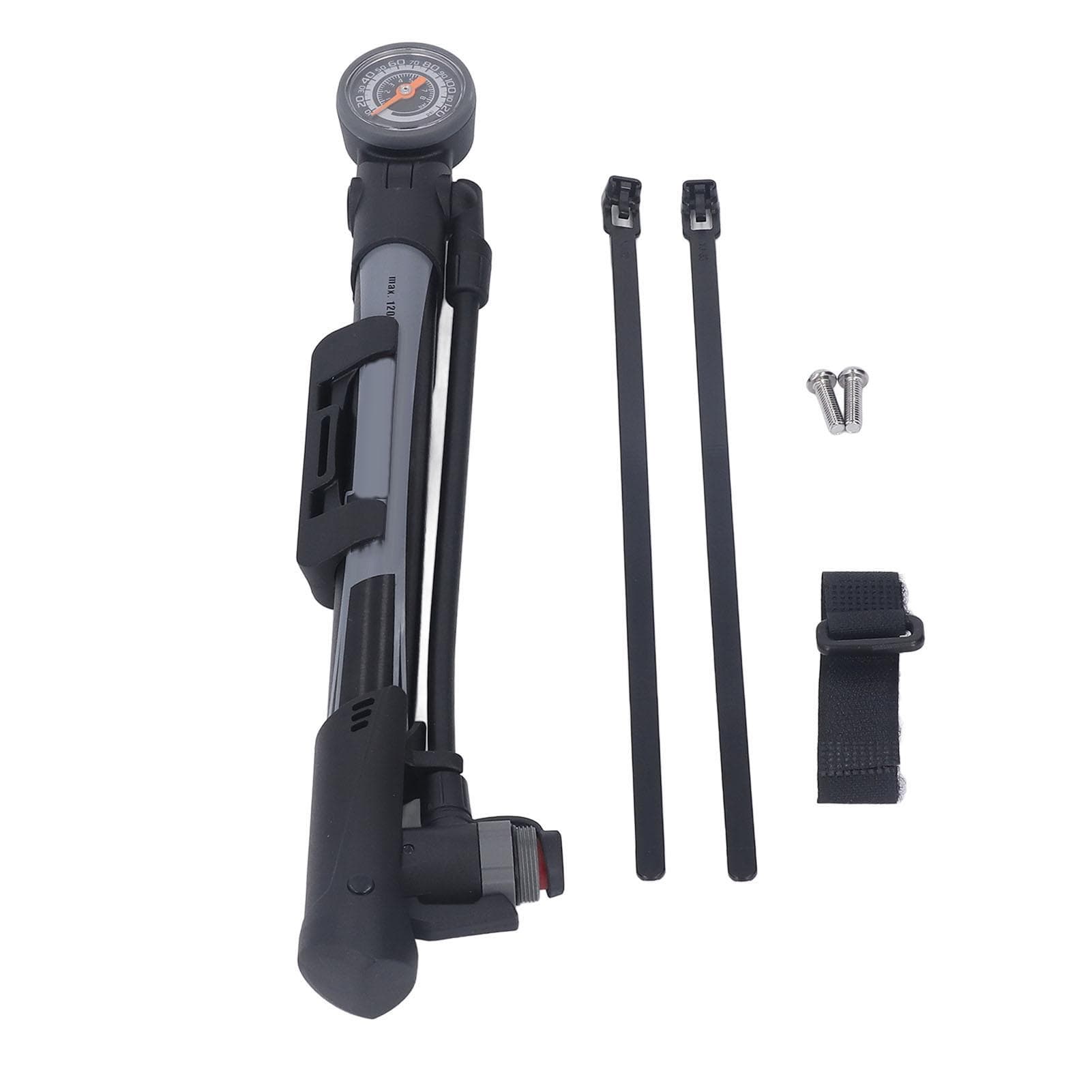 Bike Tire Pump Inflator Aluminum Alloy High Pressure Portable Real Time Display Mini Bike Pump for