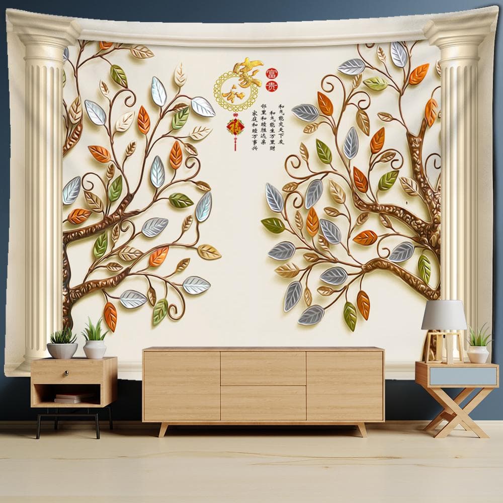 Money Tree Tapestry Wall Hanging Boho Nature Plant Psychedelic Witchcraft Dorm Background Home Decor 320x182cm