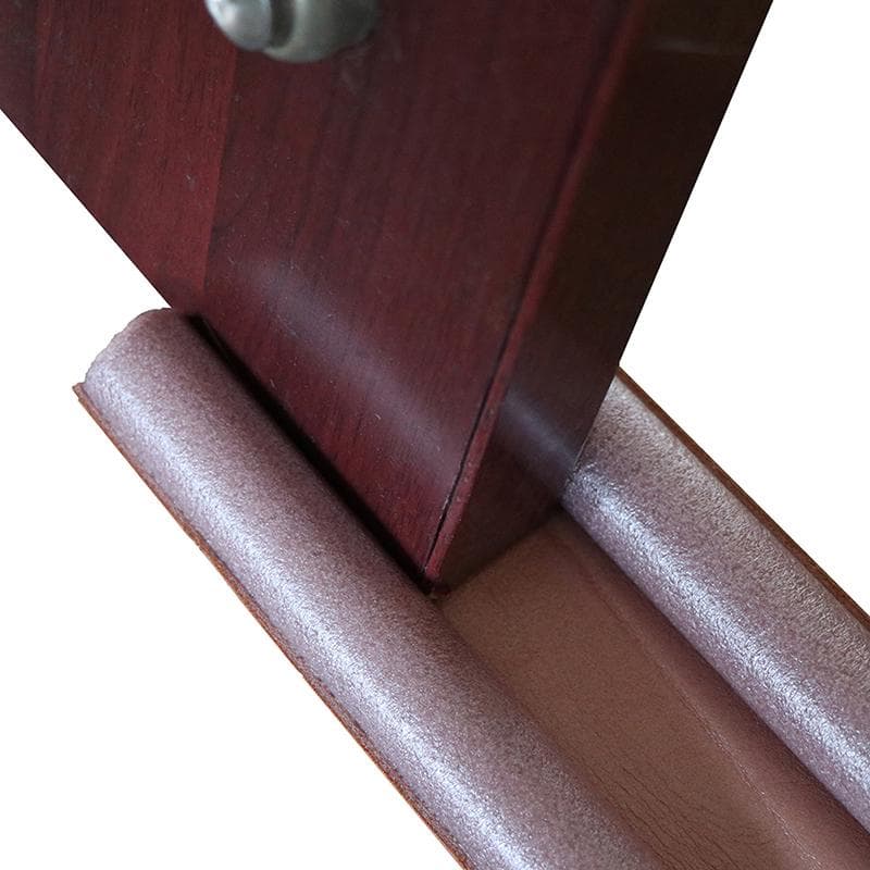 Practical Sound Insulation And Noise Reduction With Flexible Door Bottom Sealing Strip Under The Door brown