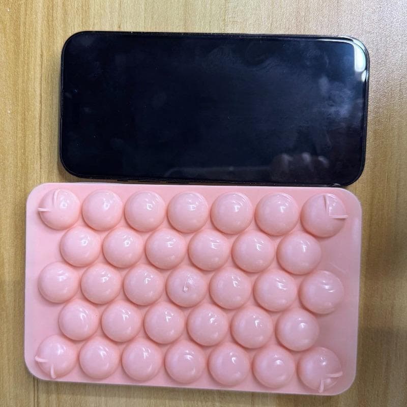 Ice Cube Tray With Lid , Refrigerator Ice Cube Mold, Mini Round Ice Ball Maker Mold, Fits Tea, Coffee S pink