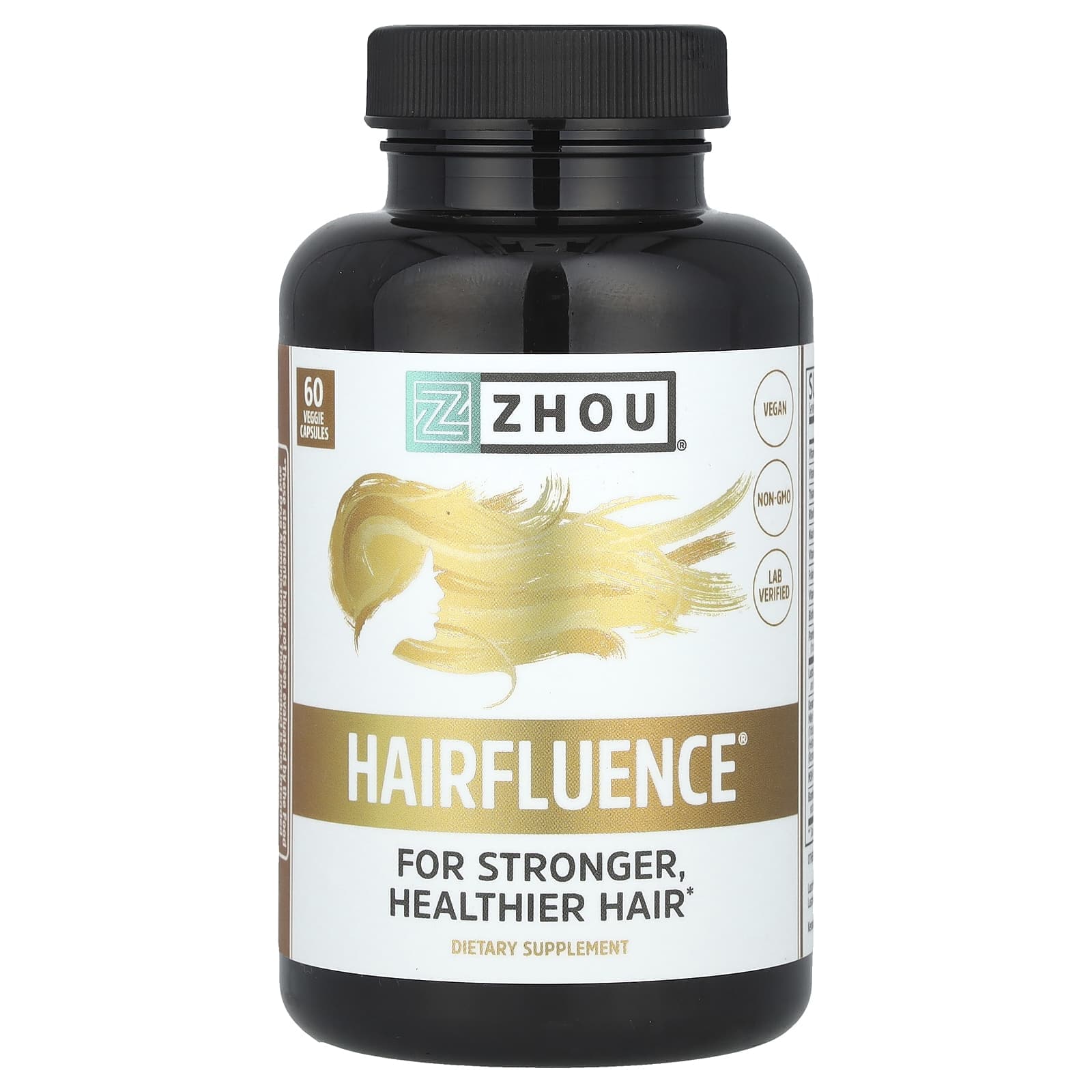 Zhou Nutrition, Hairfluence, Premium Hair Growth Formula, 60 Veggie Capsules
