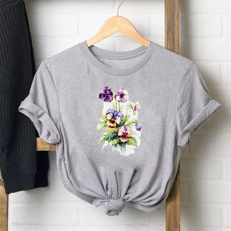 T Shirt Woman Female Women Sloth Cartoon Funny Trend 90s Print Tee Top Fashion T Clothing Short Sleeve Graphic T-shirts M