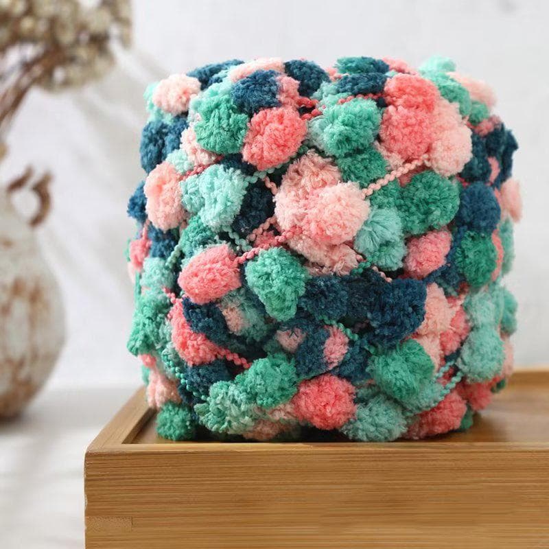 100g/roll Snowball Wool Colorful Thick Ball Yarn Rainbow Velvet Polyester Yarn