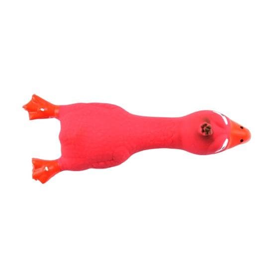 Latex Chicken Dog Toy with Sound Boredom Relief Teeth Cleaning Molar Toy Bite-Resistant Funny Squeaky Chicken Dog Chew Toy red