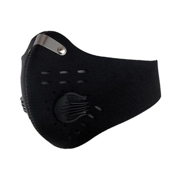 Breathing Cycling Mask Anti-Pollution Sports Anti-splash Activated Carbon Mask One size black