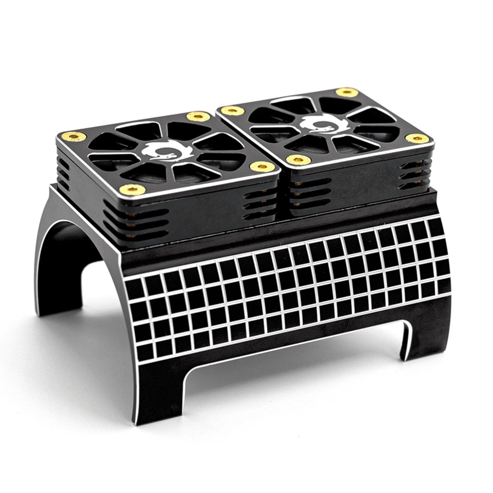 Motor Heatsink with Dual Cooling Fans Replacement for 1/5 Remote Control Model Car Big X 8S Kraton black