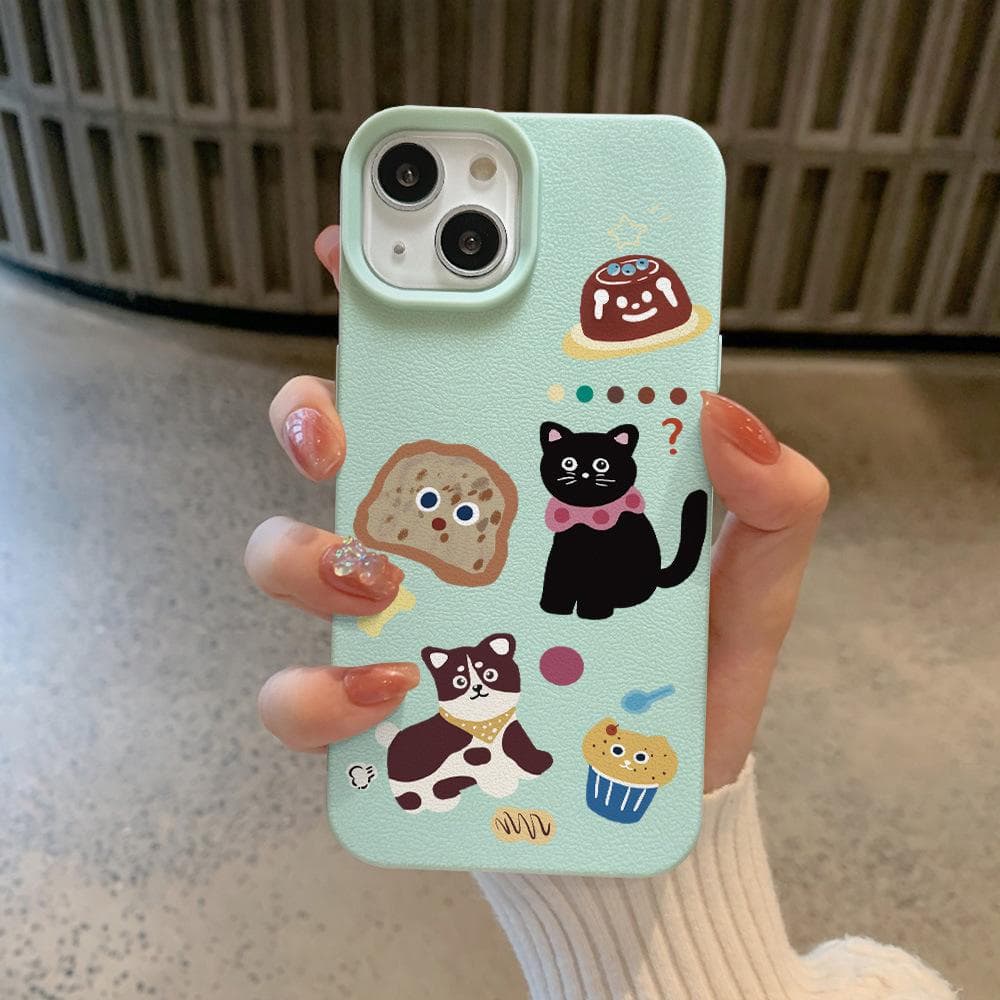 Cartoon Toast Cats Suitable for Apple 16 Mobile Phone Case IPhone 15/14plus13promax All Inclusive 12 Apple xs