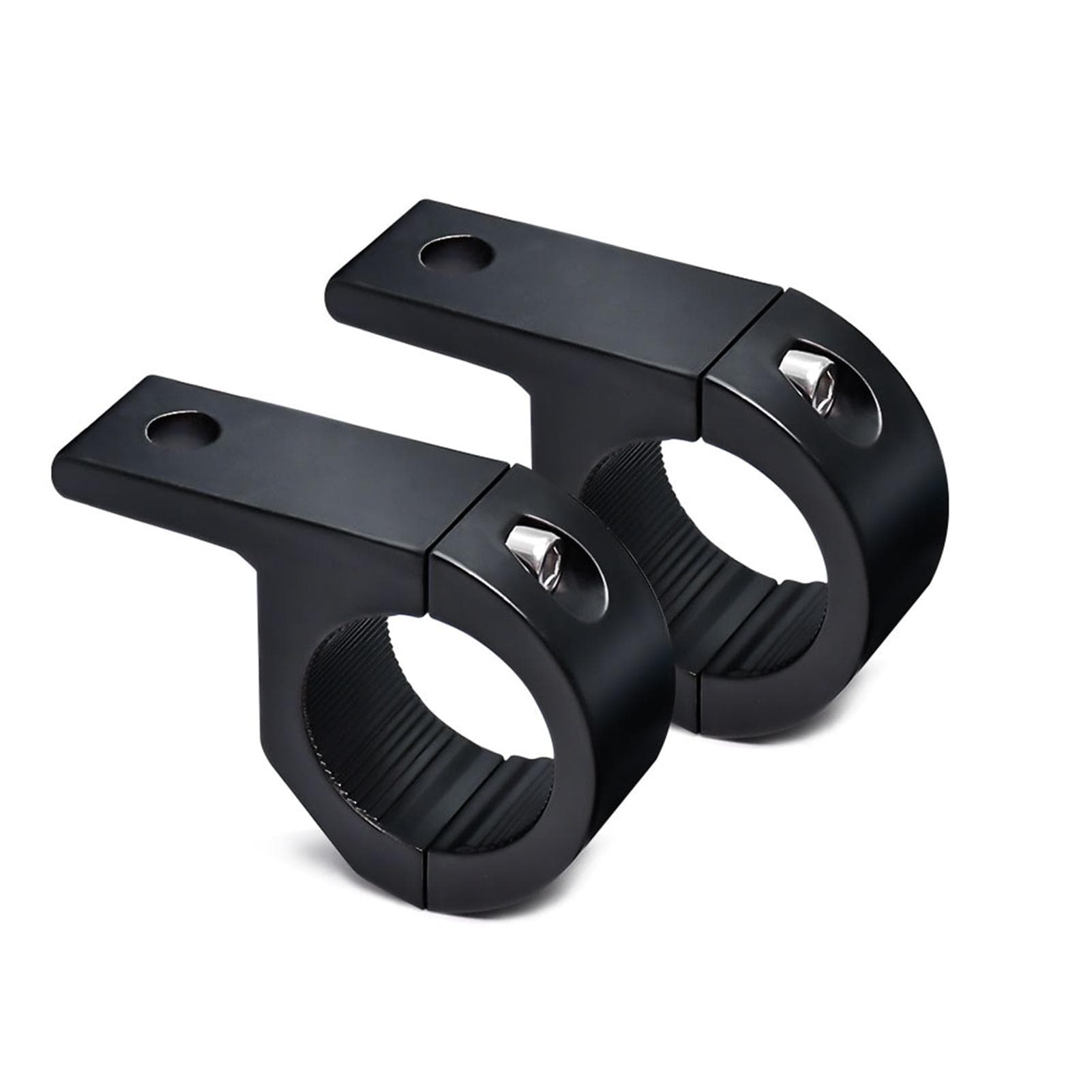 2PCS Light Bar Mounts 0.85-1.29inch Mounting Bracket Clamp Kits for Motorcycle Scooter Off-Road ATV black