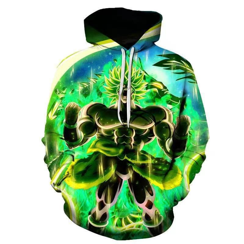 2024 National Trend Hip-Hop Hooded Sweatshirt Men's Dragon Ball Battle Suit 3D Printing Product Hoodie Sports Sweatshirt 4XL