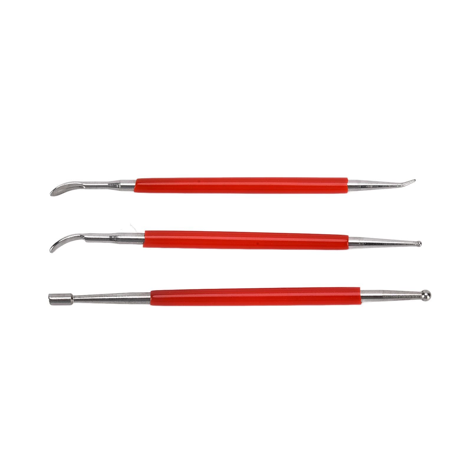 3Pcs Dotting Pen Dual Front Wide Range Application Durable Sculpture Shaper for Modeling Carving