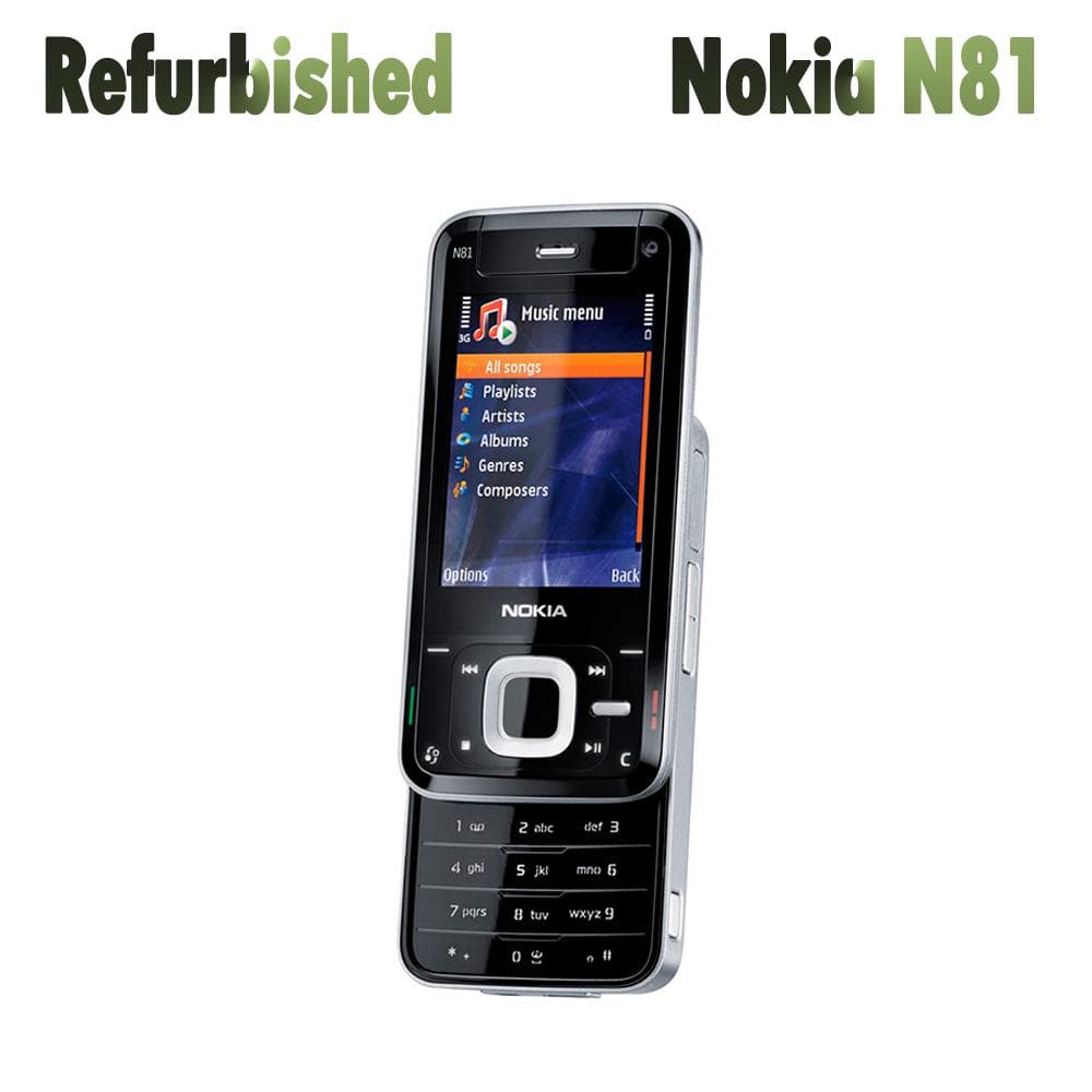 Refurbished Nokia Unlocked Original Nokia N81 GSM 3G network WIFI 2MP Mobile Phone With 1 SIM 1 Battery 1 Charger black
