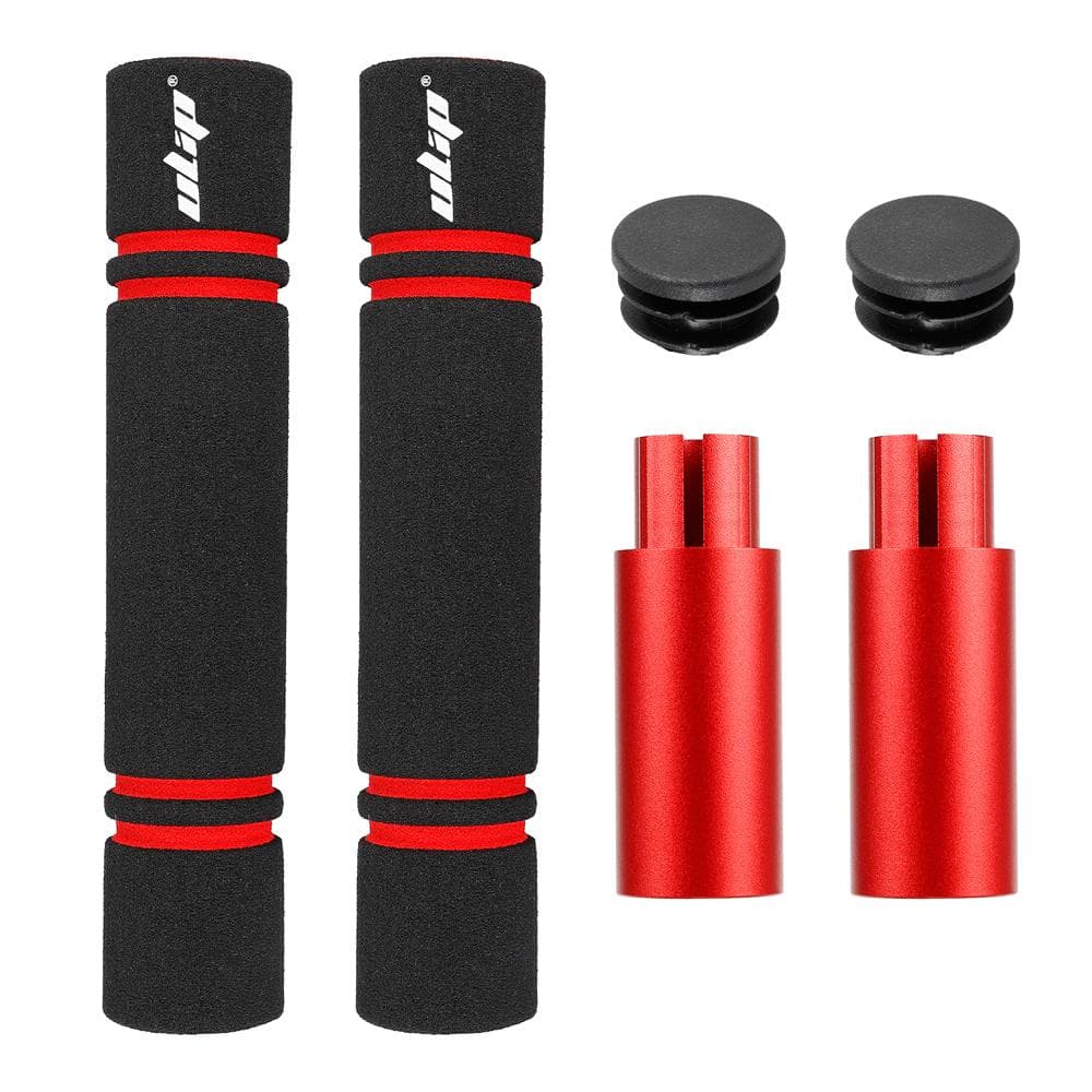 ULIP Electric Scooter Handlebar Extension Sleeve Extender Handle Grip AntiSlip with Lights Without Lights red