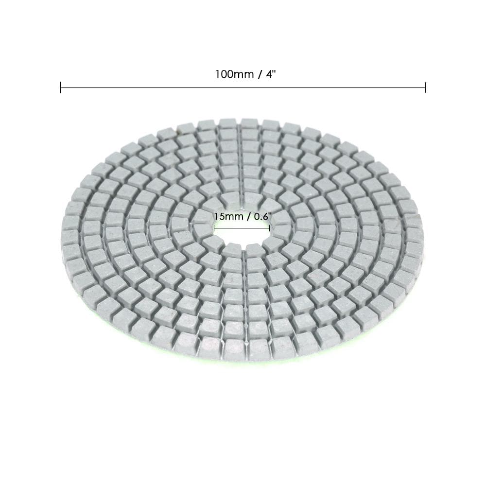 11 Piece 4  100mm Diamond Wet Polishing Pads Backing Pad Set Concrete Stone