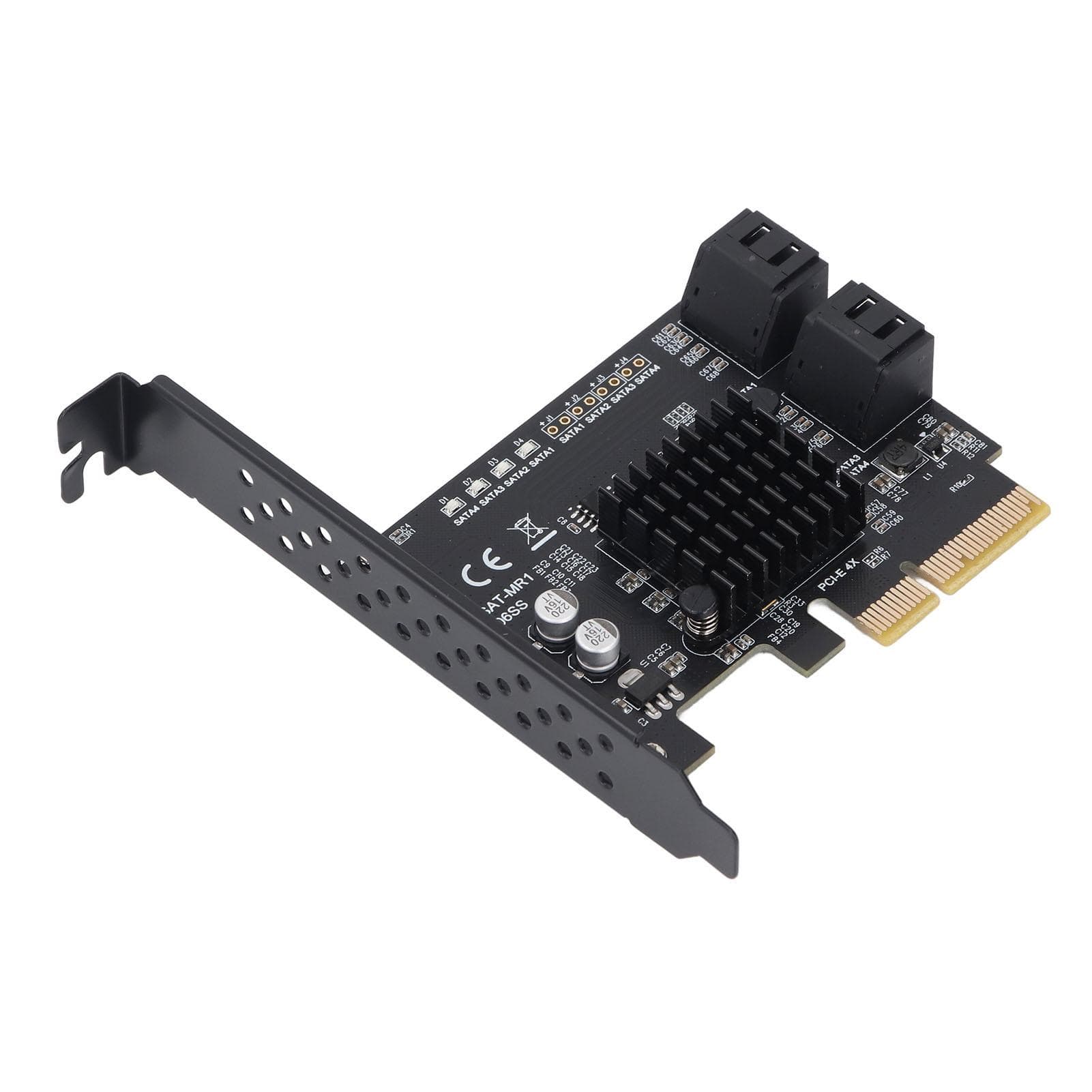 SATA3.0 Expansion Card PCI E4 Port 6Gbps Expansion Adapter 88SE9230 Chipset IPFS RAID Card