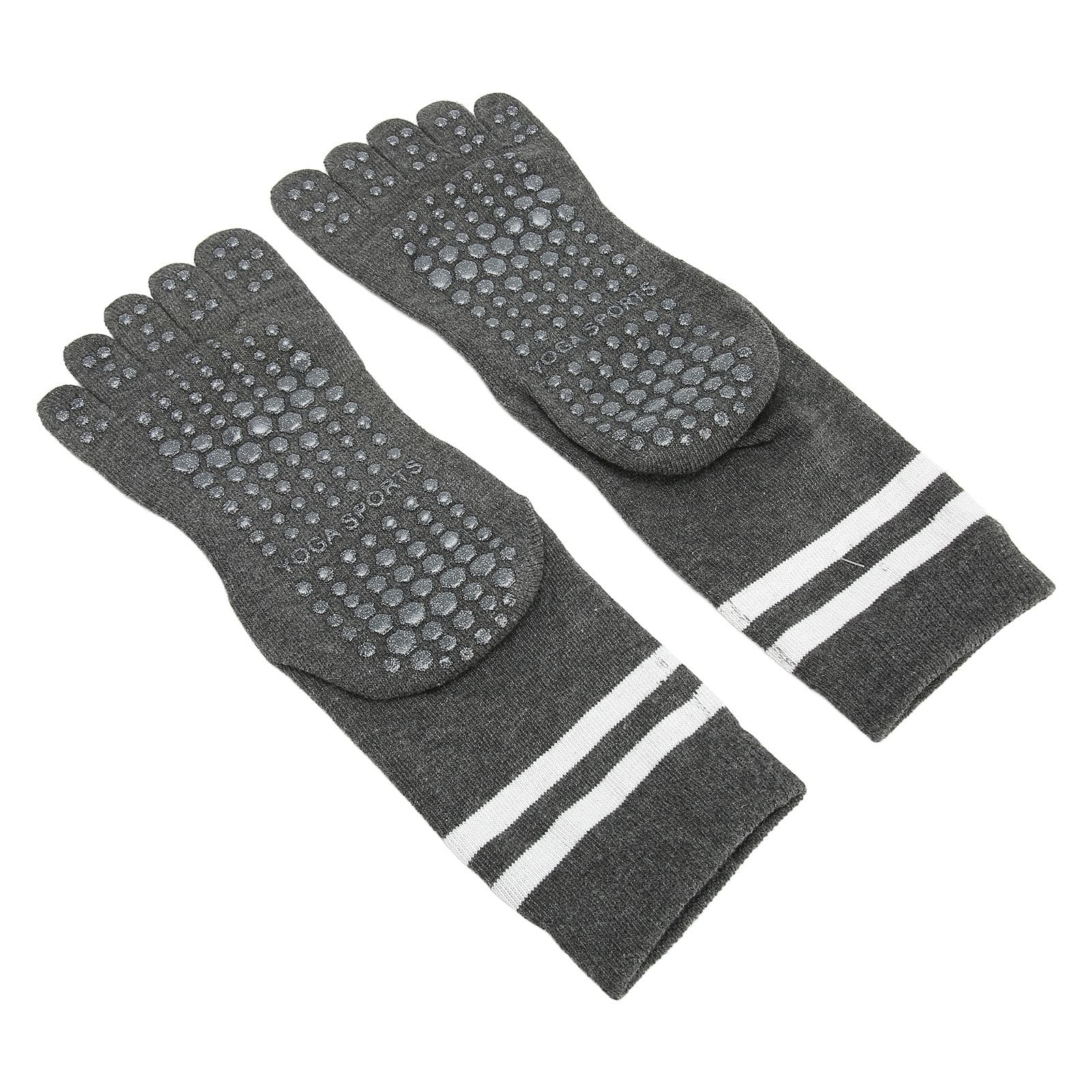 Split Toe Yoga Socks Anti Slip Sweat Absorption Cotton Mid Length Women s Toe Socks for Winter