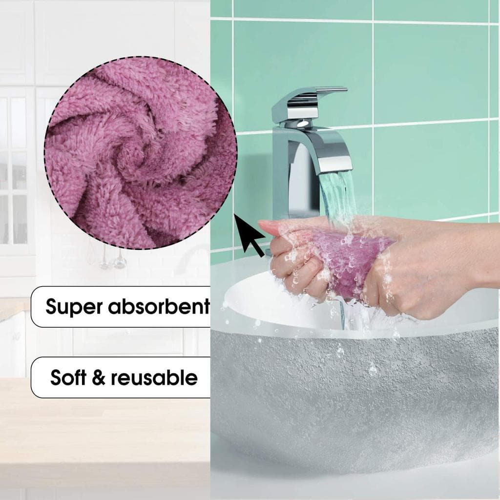 Microfiber Cleaning Cloth - 10 Pack Kitchen Towels - Double-Sided Microfiber Towel 5PCS multicolour