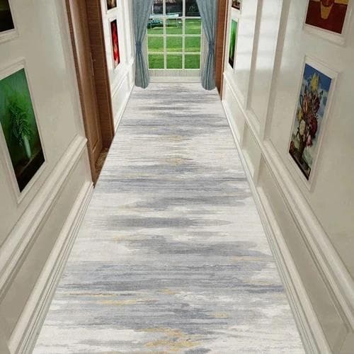 Corridor Floor Track Carpet Gray Line Abstraction Mat for Full Living Room Stairs Runners Home Decor Entrance Hall Furniture 60x100cm