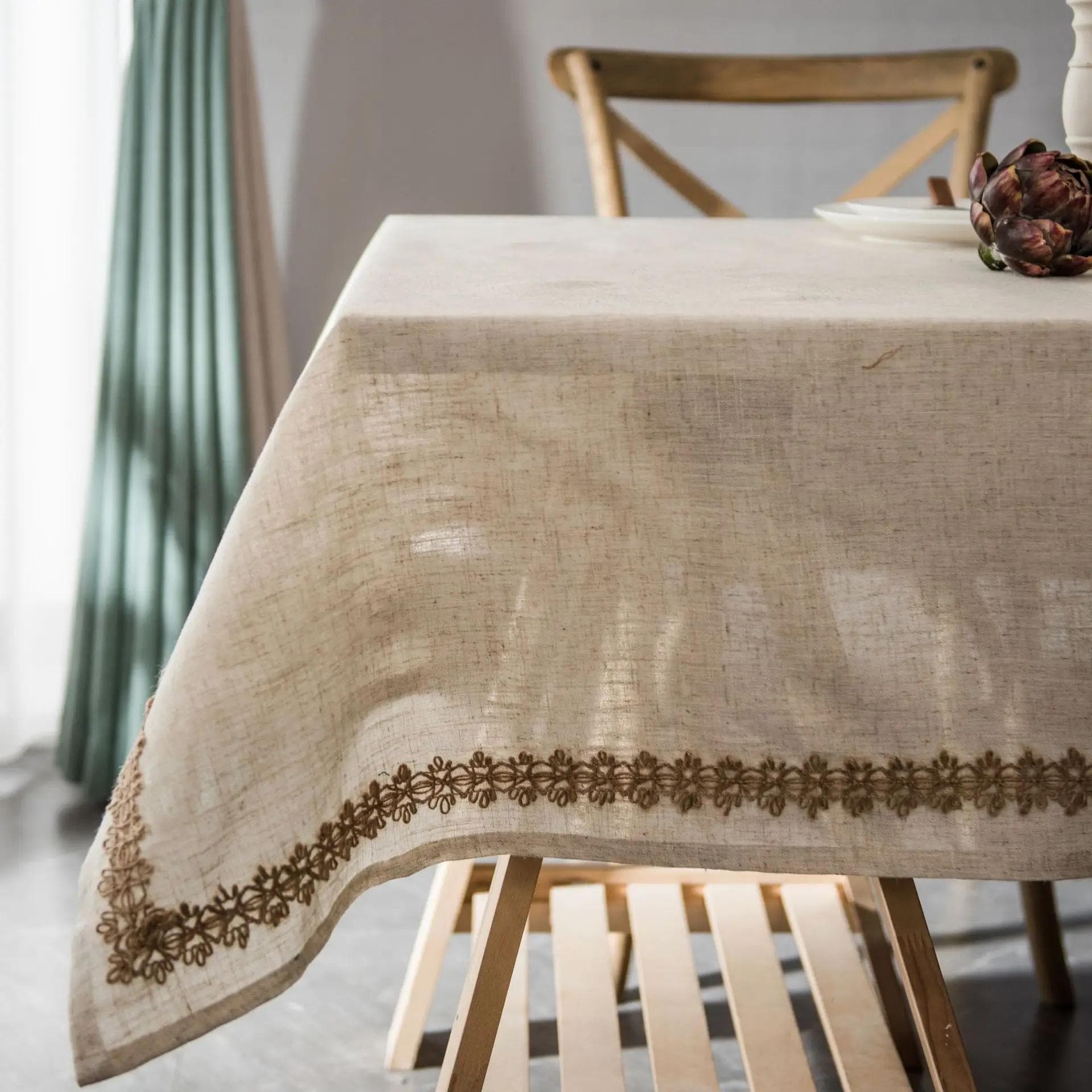 Table Cloth Cotton and Linen Tablecloth for Table Table Cover Twine Lace Rectanglar Table Cover tapete Tafelkleed mantel de mesa 150X220cm