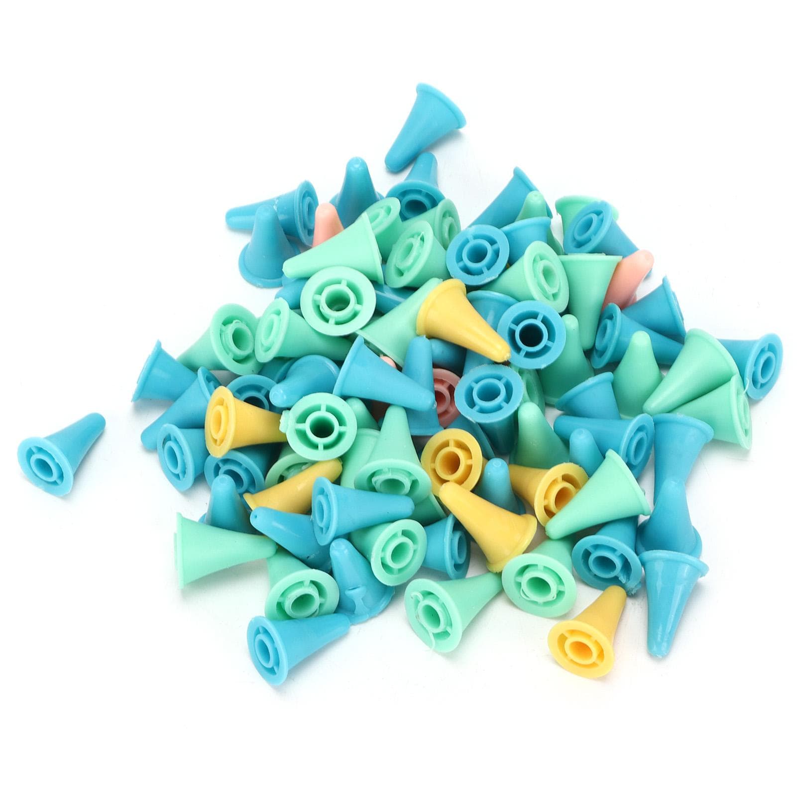 100Pcs Needle Protectors 2 Sizes Practical Colorful Silicone Knitting Needle Caps for Weaving S