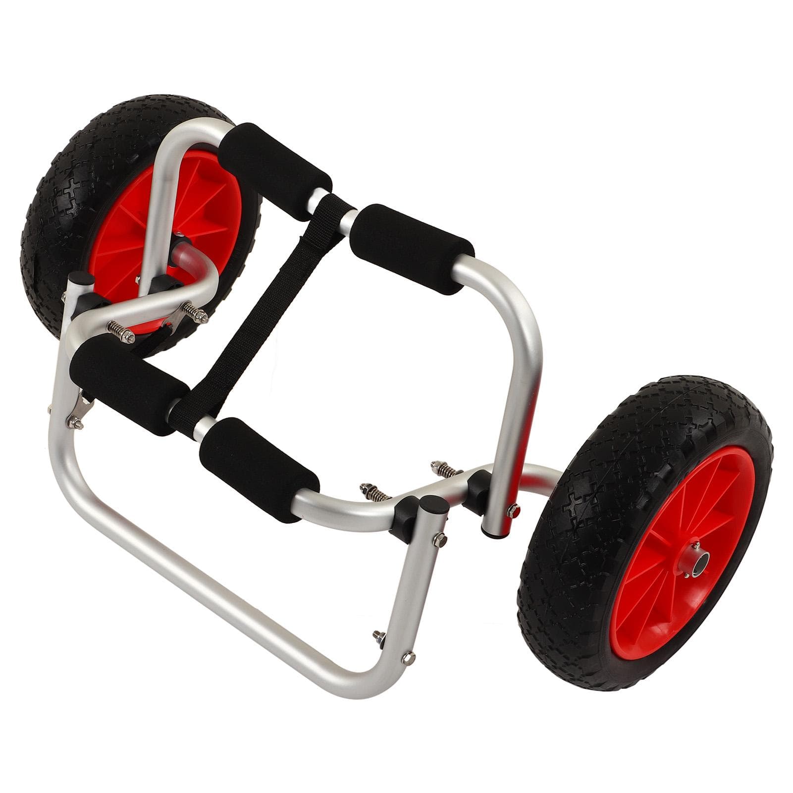 Kayak Trolley Aviation Aluminum 25cm Diameter PU Wheel Adjustable Folding Boat Carrier Cart