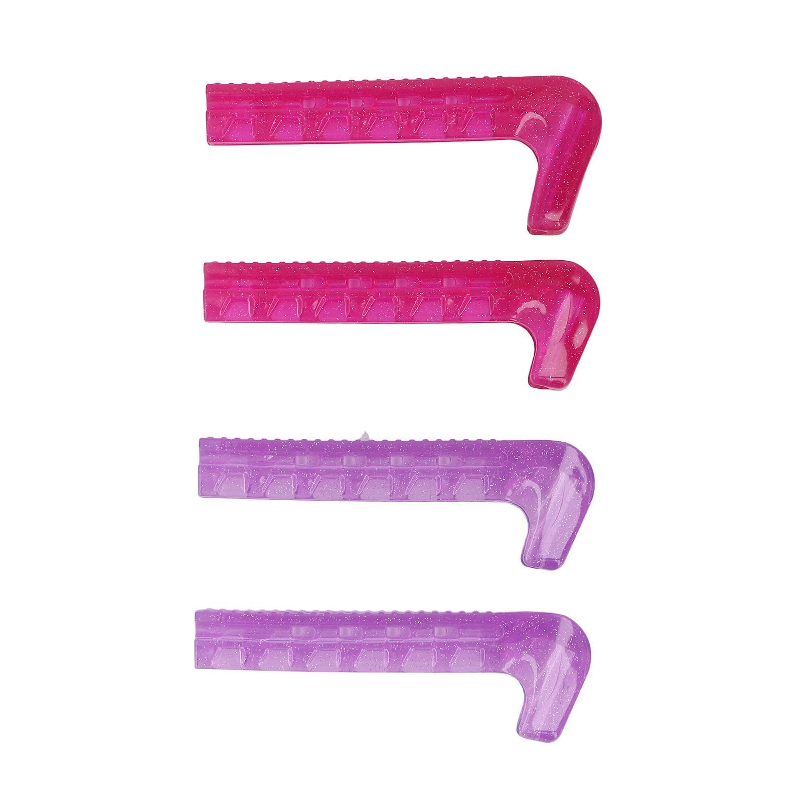 Ice Skate Guard Double Color Hard Plastic Cuttable Ice Skate Blade Cover for Figure Skate Purple