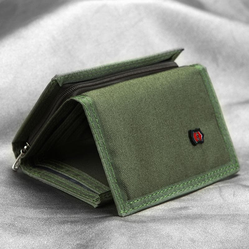 Wallets Classic Multifunctional Coin Bag Zipper Men's Wallet Canvas Korean army green