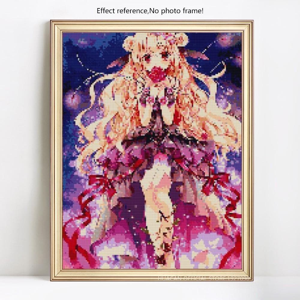 Diamond Painting Cartoon Full Round Rhinestone 5D DIY Diamond Embroidery Sale Girl Cross Stitch 20X30CM