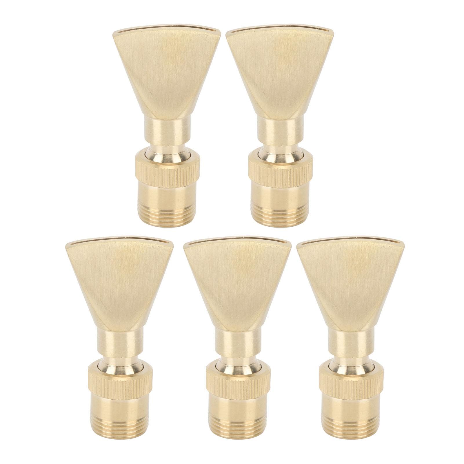5Pcs Brass Fountain Nozzles Fan Shaped Water Fountain Nozzle Exquisite Fountain Head Sprinkler for