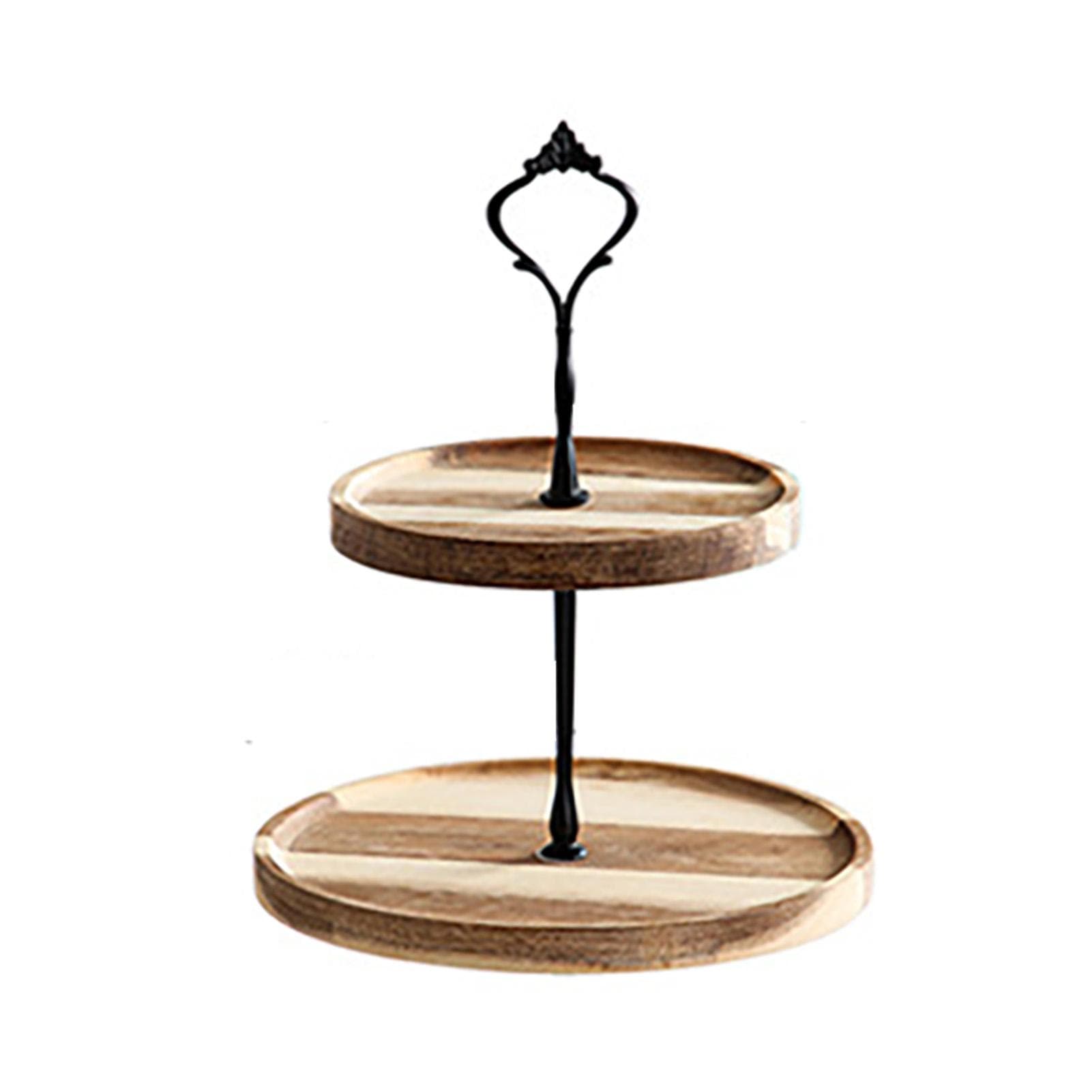 Wood Dessert Stand Rack Environmental Simple Vintage Wooden Dessert Display Tray Stand for Dessert B
