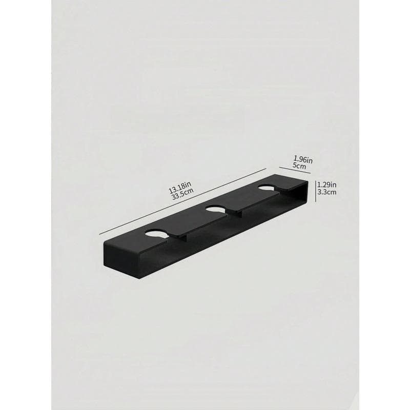1pc Household Heat Resistant Practical Display Glass Cup Hanging Type No-Drilling Glass Cup Extra Thick Holder Home one-size black