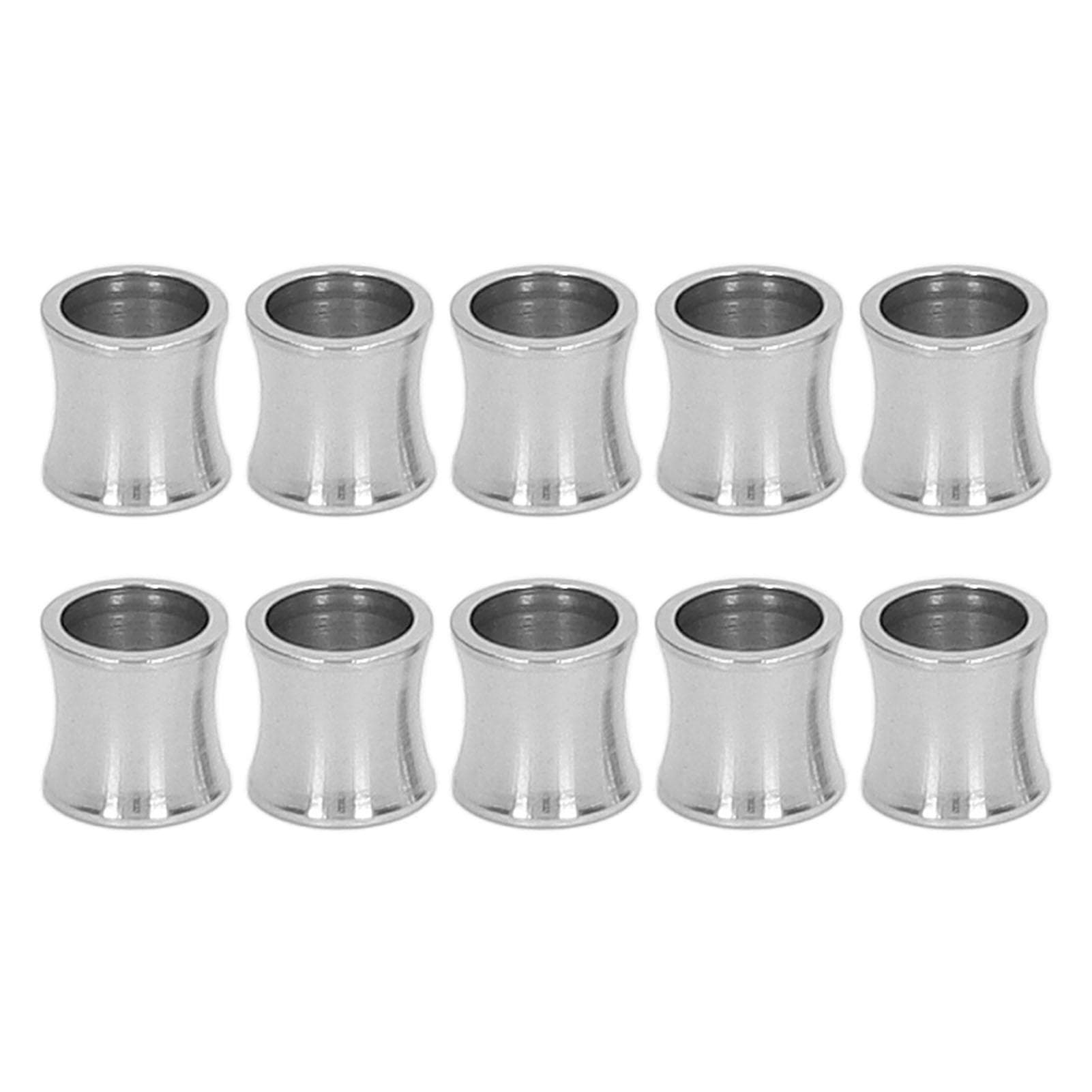 10 Pcs Metal Spacer Beads 8mm Length Stainless Steel Glossy Silver Spacer Beads for DIY Jewelry