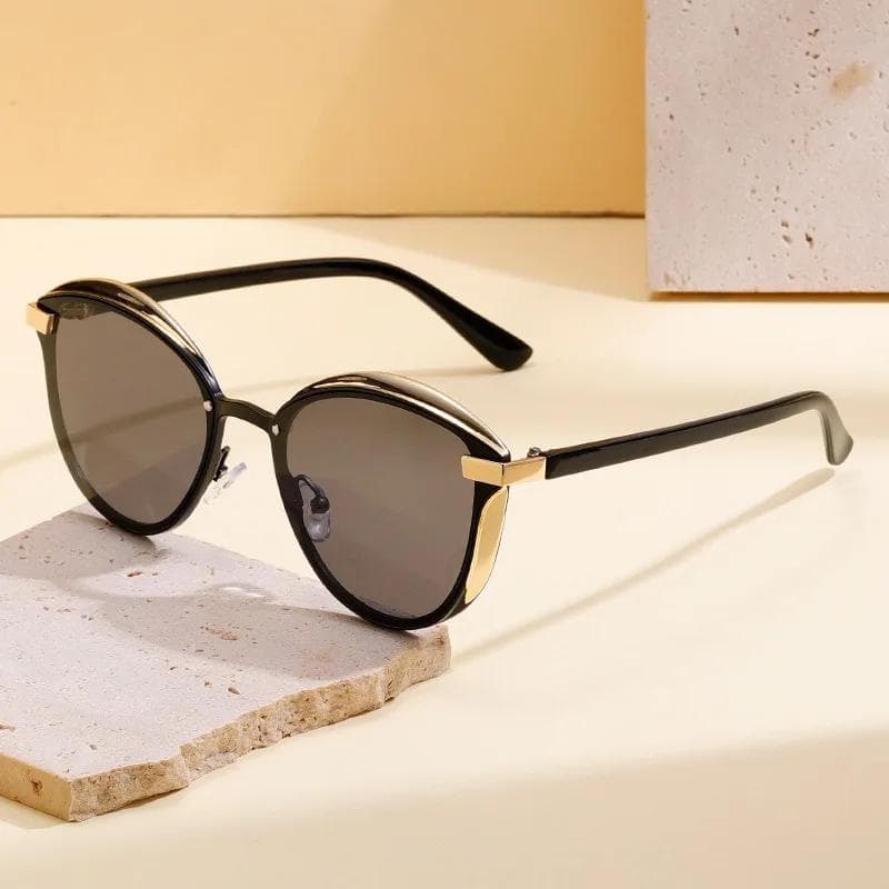 New Ins Cat Eye Sunglasses Women Designer Oval Mirror Sun Glasses for Ladies Party Shopping Eyewear Trendy