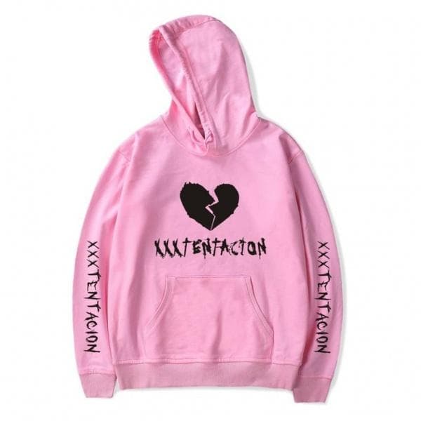 New Fashion Xxxtentacion Hoodie Rip Xxxtentacion Hip Hop Rapper Hoodies Jahseh Dwayne Onfroy Revenge Men's Clothing S pink