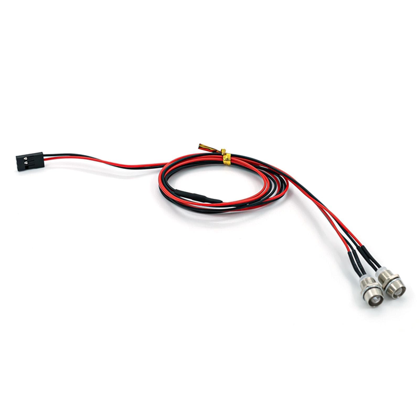 RC LED Light RC Car Light 2 Lights Replacement for 1/10 1/8 HSP Redcat RC4WD Tamiya Axial SCX10 D90 5mm Lamp Beads black