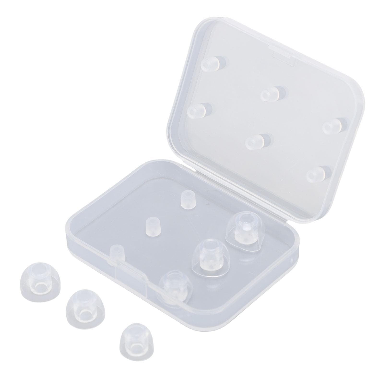 3 Pairs In Ear Headphone Tips Replacement for BeatsX Earphones S M L 4mm Inner Hole Silicone Earbud transparent