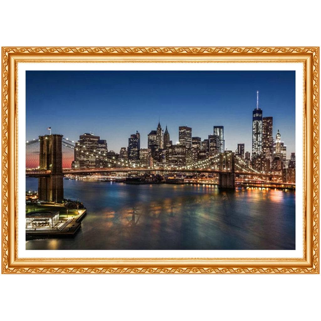 5D DIY Diamond Painting New York Brooklyn Bridge Decor Pictures Rhinestones and Crafts Home Decor 20X30CM