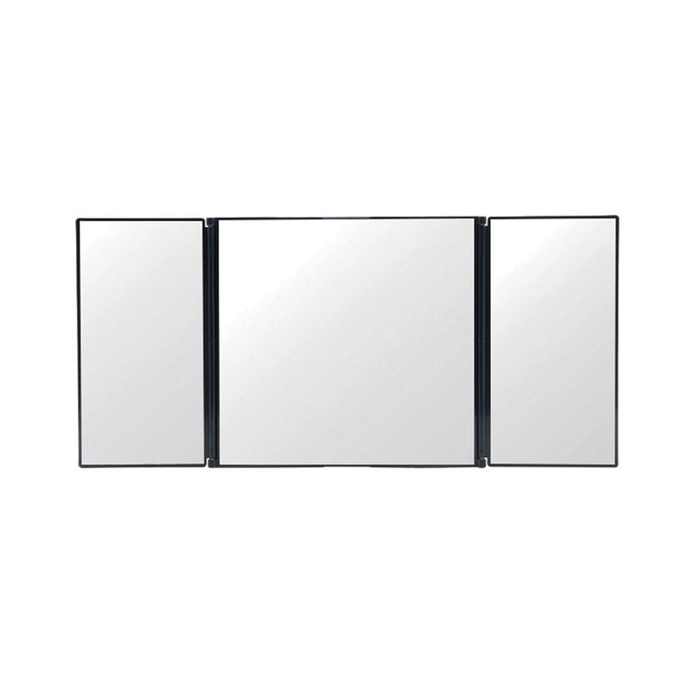 Car Visor Mirror Makeup Travel Vanity Mirror Cosmetic Tri-Fold Auto Mirror