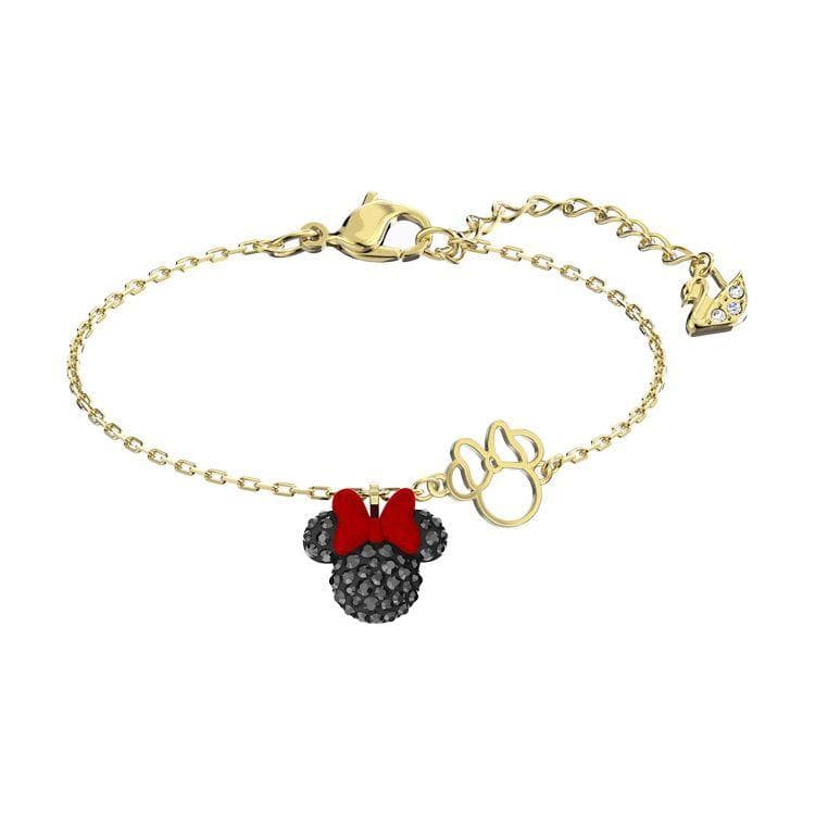 Swarovski Mickey & Minnie Gold Plated Bracelet Women bracelet Black 5566690 Box (Random Color)