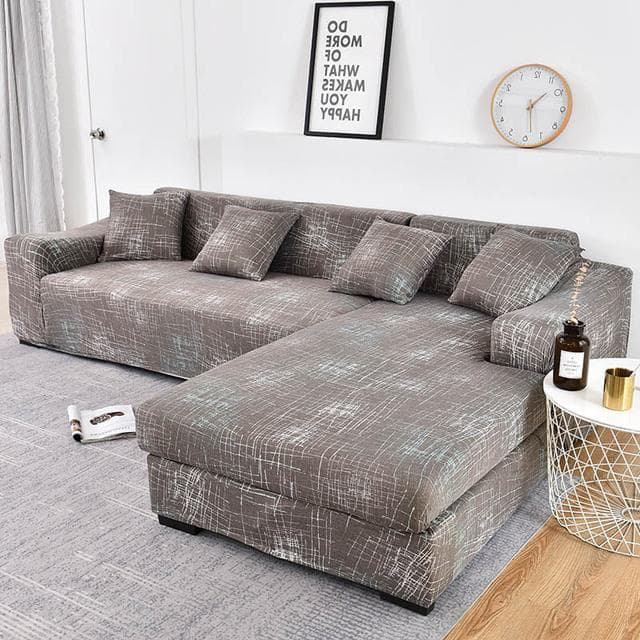 L -Shaped Corner Chaise Longue Sofa Cubre Sofa Elastic Couch Cover Stretch Sofa Covers For Living Room 4-seater 235-300cm