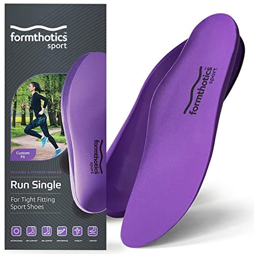 Formthotics Ultra-Lightweight Heat-Moldable Running Insoles (For Serious Runners) - Run Single, Medium, Purple